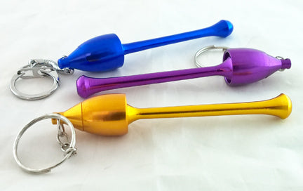 QUANTITY DISCOUNT PACK OF 12 PIECES. METAL MUSHROOM KEY CHAIN PIPE. VARIOUS COLORS.  MP-14MX