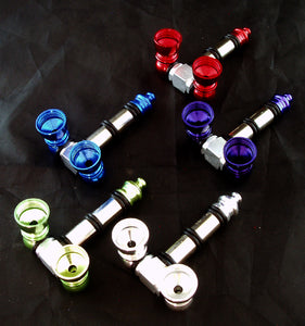 UNIQUE 3" DOUBLE BOWL METAL PIPE. VARIOUS COLORS.  MP-31
