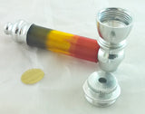 3" ALL METAL RASTA PIPE WITH COVER AND SCREEN.  MP-38