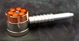 UNIQUE 4.5" OLD SCHOOL METAL SIX SHOOTER PIPE WITH GRINDER.  MP-66