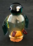 3.5" ANIMAL GLASS NUG JAR. PENGUIN, DUCK, CHICKEN, SWAN. NUG-4