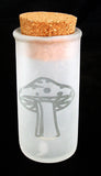 2nd QUALITY 3" - 4" ETCHED GLASS NUG JAR WITH MIXED DESIGNS.  2ND-NUG-7B