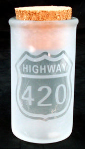 2nd QUALITY 3" - 4" ETCHED GLASS NUG JAR WITH MIXED DESIGNS.  2ND-NUG-7B