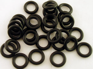 PACK OF 25 RUBBER "O" RINGS FOR PULL STEM SLIDES & BOWLS. ORNG