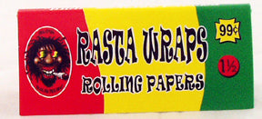 50 BOOKLETS OF RASTA WRAP SMOKING PAPERS.  78MIL. PAP-11