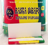BOOKLET OF RASTA WRAP SMOKING PAPERS.  78MIL. PAP-11-S