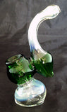 5"-6" DECORATED GLASS SHERLOCK STYLE HAND BUBBLER. SB-11
