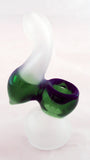 4.5" FROSTED AND COLORED GLASS SHERLOCK STYLE HAND BUBBLER SB-19