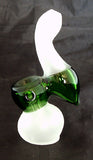 4.5" FROSTED AND COLORED GLASS SHERLOCK STYLE HAND BUBBLER SB-19